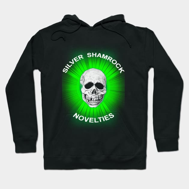 Silver Shamrock Skull Hoodie by SquareDog